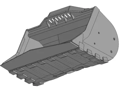 Bucket for mine loader XYWJ-6 3D model