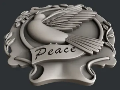 3d STL models for CNC router Dove Peace 3D model