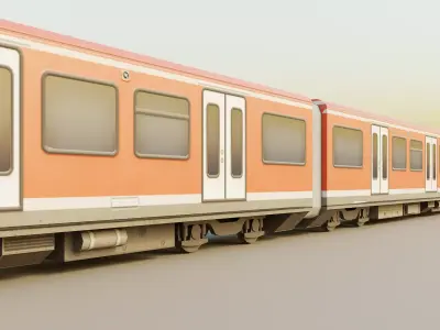 S-Bahn Berlin 484 Train Germany Model Low Poly Low-poly 3D model