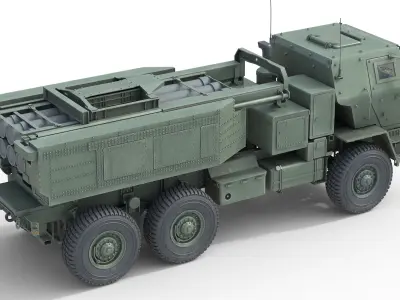 M142 High Mobility Artillery Rocket System Low-poly 3D model