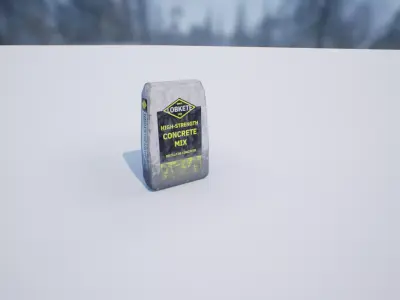 Concrete Bag PBR Low-poly 3D model