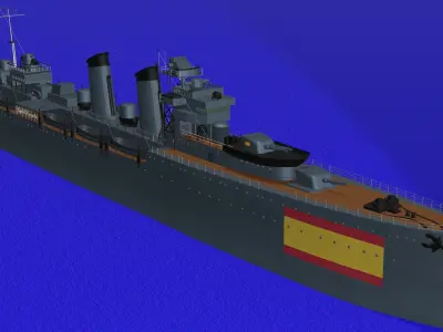 Almirante Cervera-class cruiser  3D model 3D model