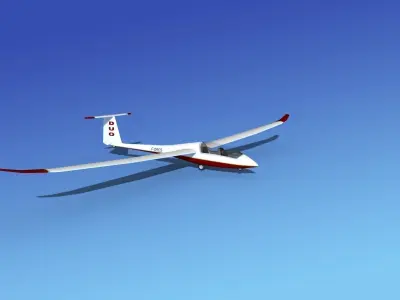 Duo Discus Sailplane 3D model 6