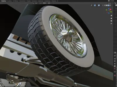 Chasis for classic car modeling  Low-poly 3D model