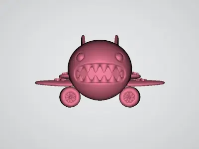 cartoon airplane 3D print model