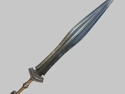 classic Germanic weapons 3D Model Collection
