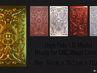 Wood Carving Traditional Bulgarian Art Rectangular 3D print model