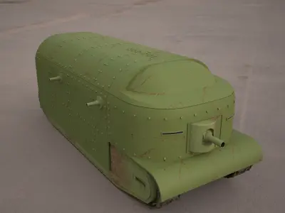 flying elephant tank 3d model 3D model