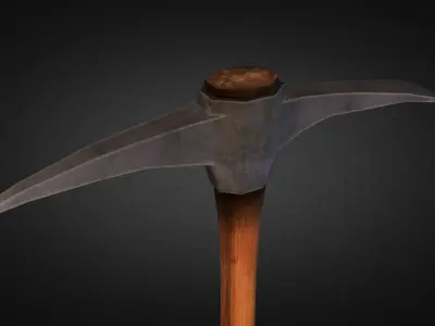 Pickaxe two axes Low-poly 3D model purchase