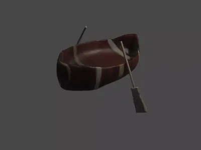 Perahu Dayung 3D model