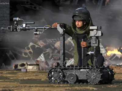  EOD 10 Bomb Suit and Robot 