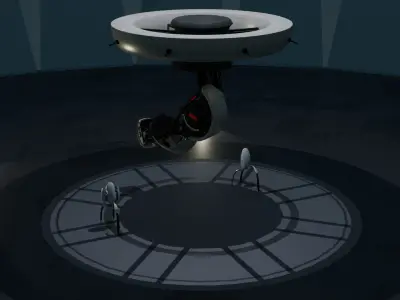 GLaDOS with Turrets 3D model