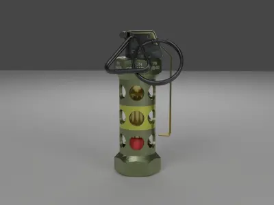 Stun Grenade Low Poly 3D Model Low-poly 3D model