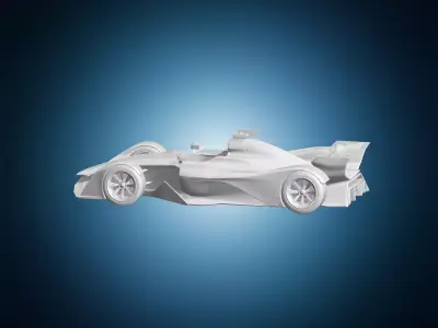 Futuristic F1 Racer 3D print model