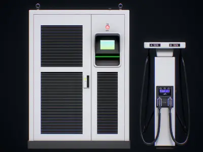 EV Charging Station Zhong PBR 3D model