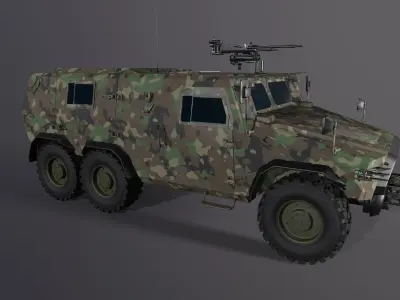 Military vehicle 3D model PBR