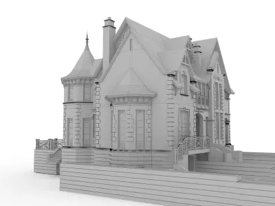 Private house 3D model 7
