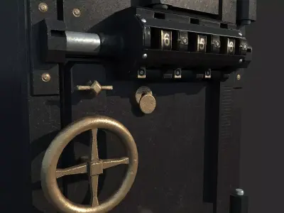 Antique furniture safe 3D model