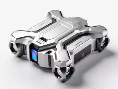 SciFi Futuristic Ground Hover Drone 3D model