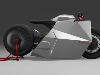 TESLA CONCAPT ELECTRIC BIKE Low-poly 3D model