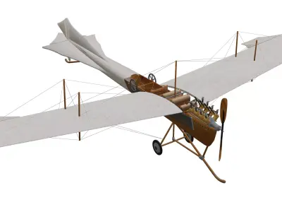 Levavasseur Antoinette IV Low-poly 3D model