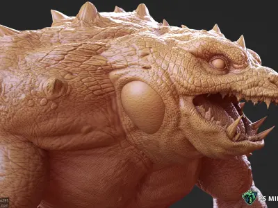 Slaad Lizardman - Pose 2 3D print model
