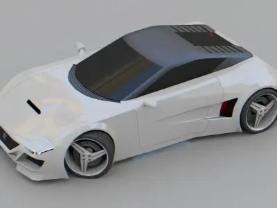 Sport car  Free 3D model