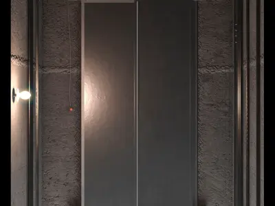 Concrete Elevator Shaft Tower 3D model