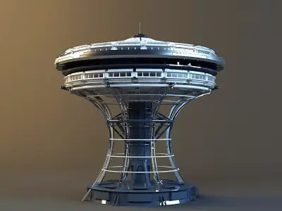 Futuristic Core Structure 3D model