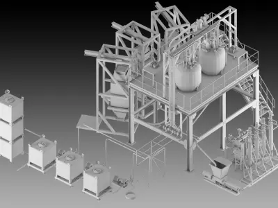 5 Factory Props- High detail 3d models- Vol 07 Low-poly 3D model