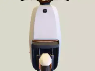 Modern electric scooter  Low-poly 3D model