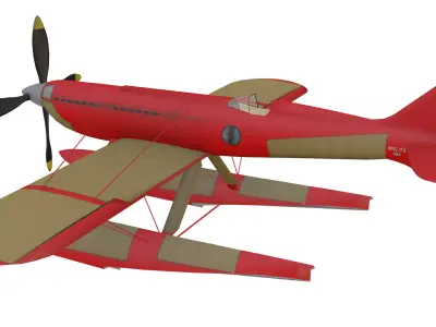Macchi MC72 Low-poly 3D model
