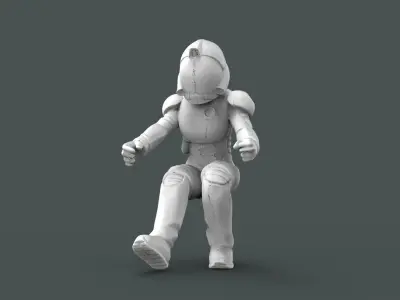 PILOT WITH HELMET FOR 3D PRINTING 3D model