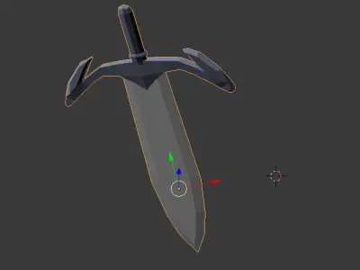 Low-Poly Dagger sword Free low-poly 3D model