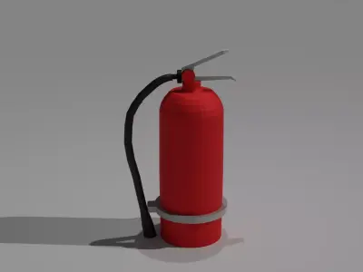 Low-poly fire extinguisher 3D model Free low-poly 3D model