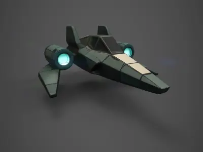 AstraNova Starfighter Low-poly 3D model