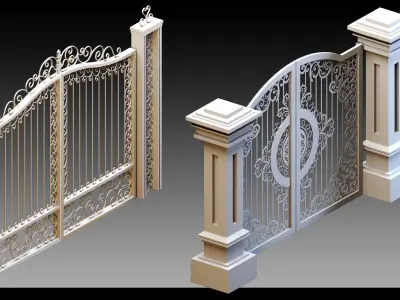 30 Exterior Doors- Vol 01- Kitbash- High detail 3d models 3D model