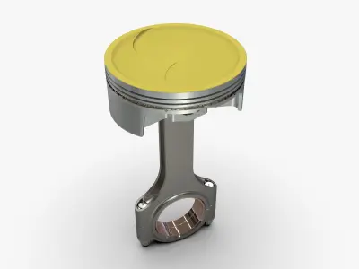 piston and connecting rod 3D model by MS-Studio-3D