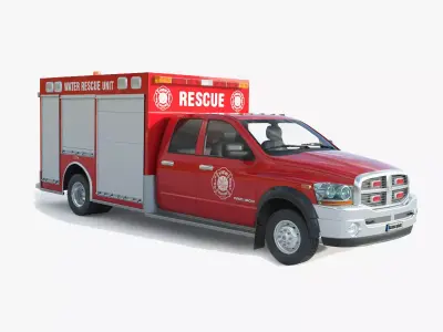  Dodge Ram 1500 Fire 3D model