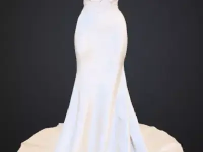 Evening Elegance Dress of Grace and Timeless Beauty  Low-poly 3D model