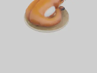 Fox sleeping model 3D model