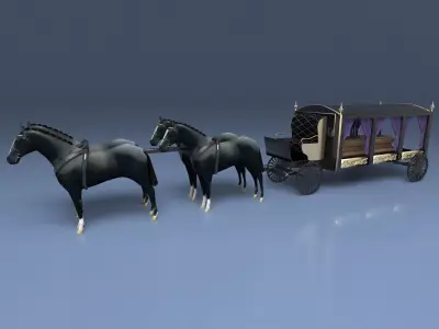 Funeral Carriage 3D model