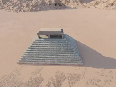 Zigurat ancient pyramid-Ziggurat Temple 3D model get