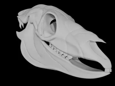 Horse Skull Low-poly 3D model