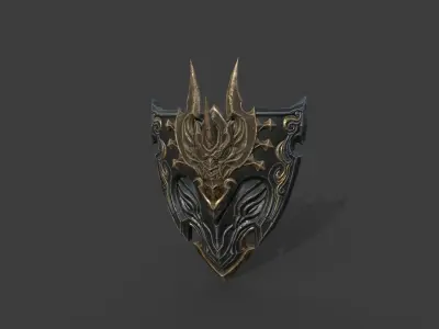 Shield Models 01 and 02 Low-poly 3D model