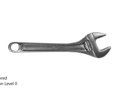 Crescent Wrench Low-poly 3D model