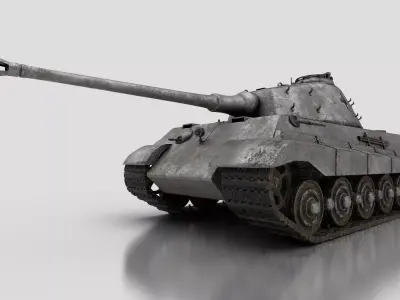 Tiger II Tank WW2 3D model