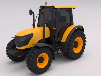 Tractor Yellow 3D model