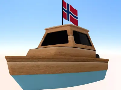 Norway Fishing Boat 3D model