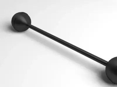 Barbell Fixed 2kg 3D model